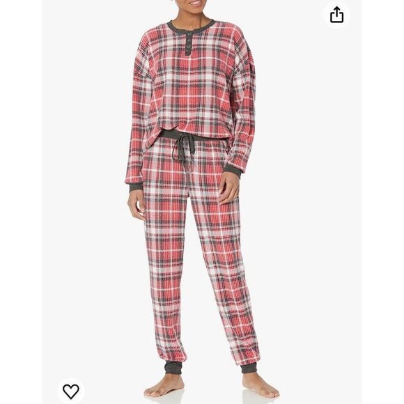 NWT Pj Salvage Womens XS Plaid Soft Thermal Ski Jammie Pajama Lounge Set - Picture 1 of 4